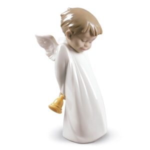 figurka porcelanowa anioł z dzwonkiem Nao