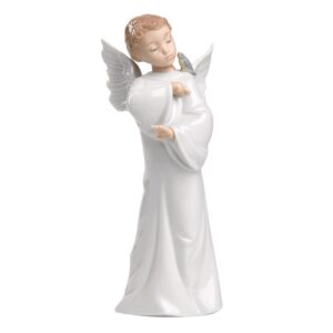 figurka porcelanowa anioł z ptaszkami Nao