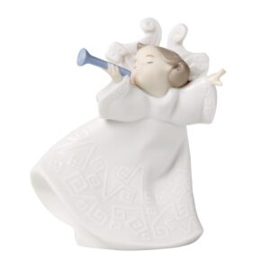 figurka porcelanowa anioł z trąbką Nao