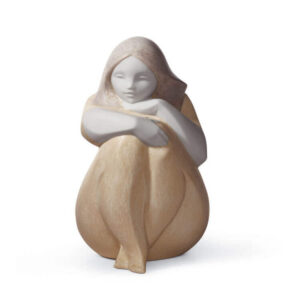 figurka porcelanowa dziewczyna siedząca słońce Lladro