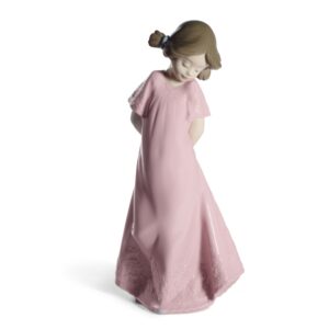 Figurka porcelanowa dziewczynka w różowej sukience Nao