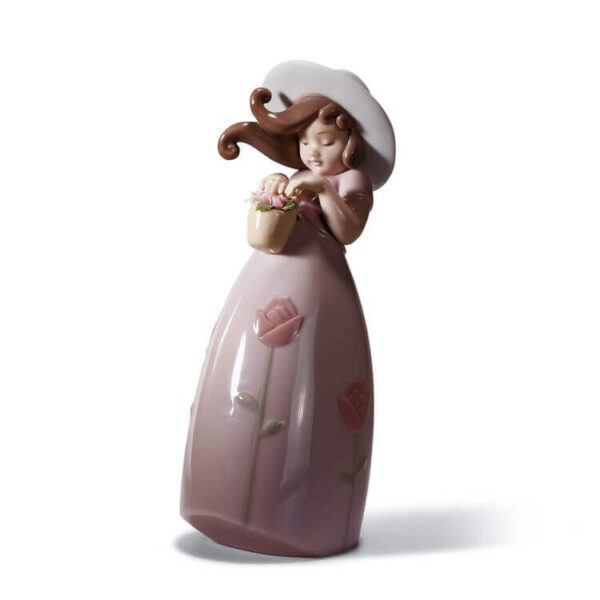 figurka porcelanowa dziewczynka z kwiatami Lladro