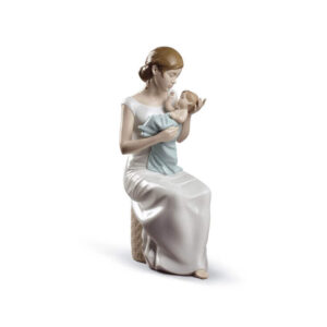 figurka porcelanowa matka z dzieckiem na ręku lladro