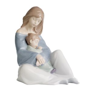 figurka porcelanowa siedząca matka z synkiem Nao