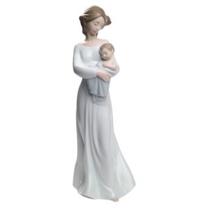 figurka porcelanowa stojąca matka z synkiem Nao