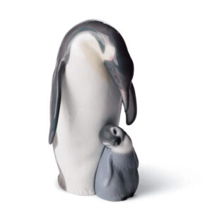 figurka porcelanowa pingwin z dzieckiem Lladro