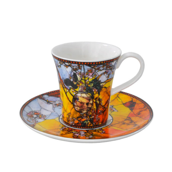 filiżanka do kawy espresso Goebel Louis Comfort Tiffany Papugi