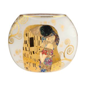 Szklany wazon 22 cm Pocałunek Gustav Klimt marki Goebel