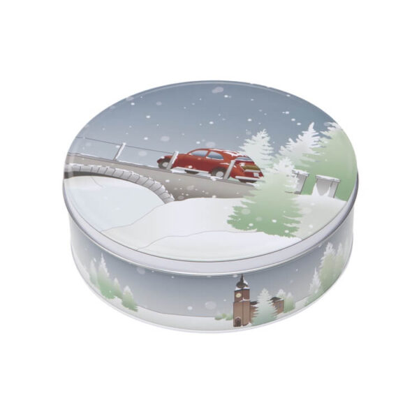 puszka ozdobna świąteczna okrągła Goebel Driving home for Christmas