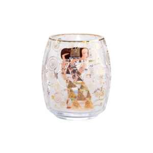 świecznik szklany dekorowany duży Goebel Gustav Klimt Oczekiwanie