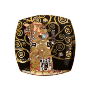 talerz porcelanowy czarny Goebel Gustav Klimt Spełnienie