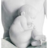 figurka porcelanowa nieszkliwiona ojciec z dzieckiem Lladro zbliżenie