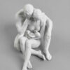 figurka porcelanowa nieszkliwiona rodzina Lladro z góry