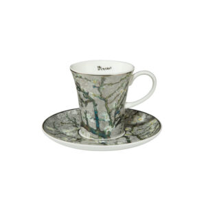 filiżanka do kawy espresso porcelanowa Goebel Vincent van Gogh Drzewo migdałowca srebrne