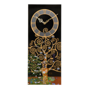 zegar szklany wiszący podłużny Goebel Gustav Klimt Drzewo Życia