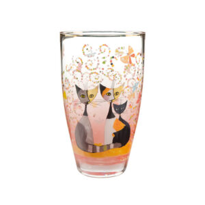 wazon szklany koty 25 cm Goebel Rosina Wachtmeister
