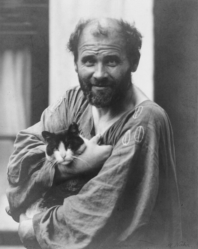 Gustav Klimt z kotem