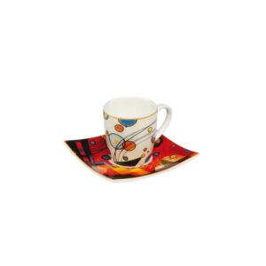 filiżanka do kawy espresso porcelanowa Goebel Wassily Kandinsky Heavy Red