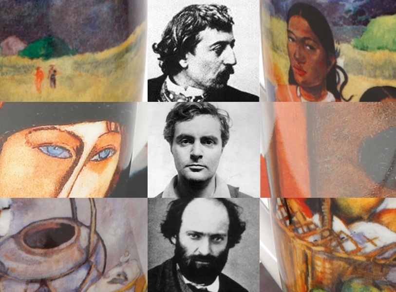 artystyczne kubki i filiżanki porcelanowe Goebel Modiglian Gauguin Cézanne