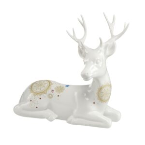 figura porcelanowa świąteczna jeleń marki Goebel z motywami mandali