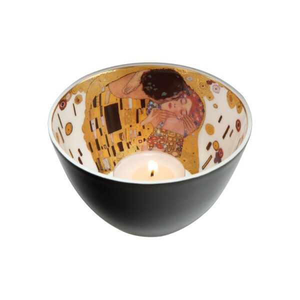 świecznik porcelanowy Goebel Gustav Klimt Pocałunek