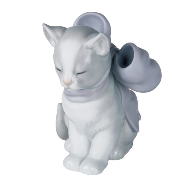 porcelanowy kotek z kokardą Nao