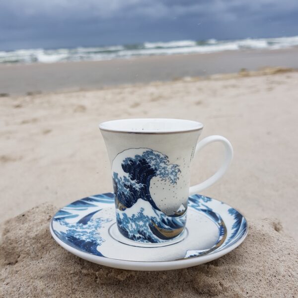 filiżanka do kawy hokusai wielka fala