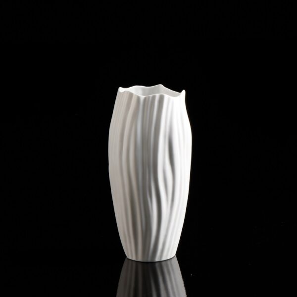 wazon porcelanowy biskwitowy biały 20 cm Kaiser Spirulina
