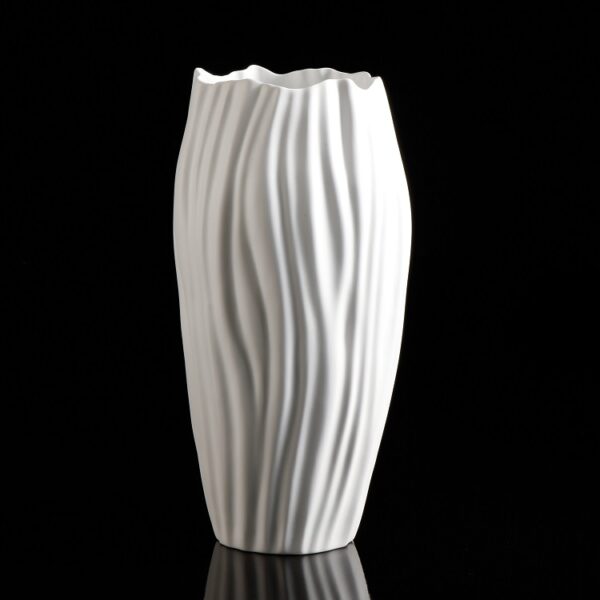 wazon porcelanowy biskwitowy biały 40 cm Kaiser Spirulina