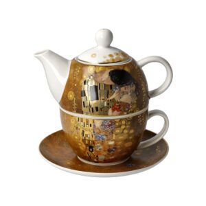 dzbanek z filiżanką porcelanowy Goebel Gustav Klimt Pocałunek