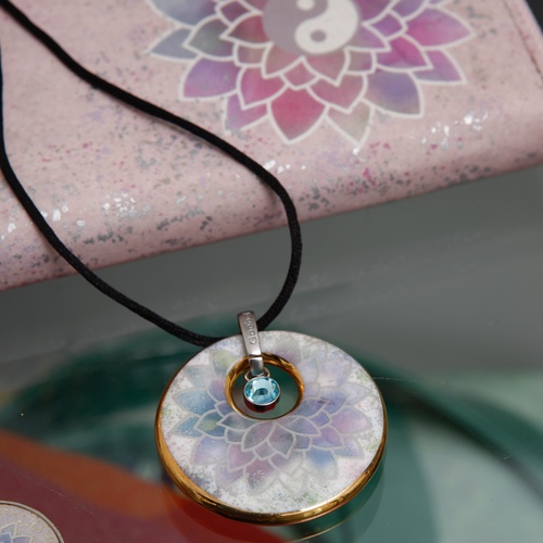 kolekcja Lotus porcelanowy naszyjnik kwiat lotosu