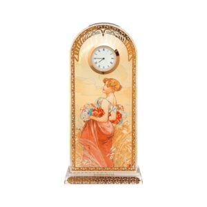 zegar szklany stojący Goebel Alphonse Mucha Lato