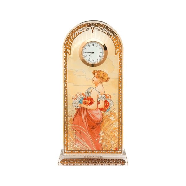 zegar szklany stojący Goebel Alphonse Mucha Lato
