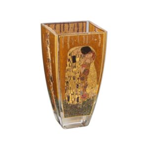 Wazon złoty 16 cm ze szkła Pocałunek Gustav Klimt marki Goebel