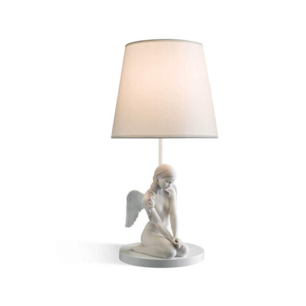lampa stołowa porcelanowa anioł Lladro