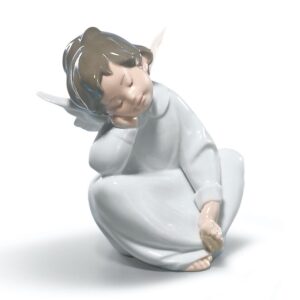 rozmarzony aniołek figurka porcelanowa Lladro
