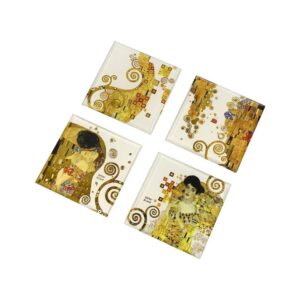 Podkładki szklane 4 sztuki Gustav Klimt Goebel