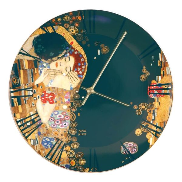 Pocałunek zegar z porcelany 31 cm Gustav Klimt Goebel