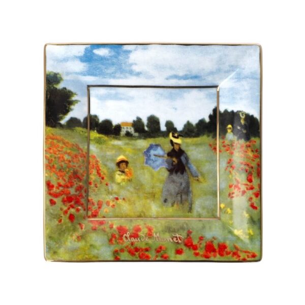 Patera Poppy Field 12 x 12 cm Claude Monet Goebel