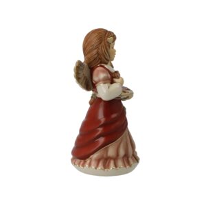 Bordowy aniołek z pierniczkami 15 cm Goebel z boku