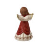 bordowy aniołek z harfą15,5 cm Goebel z tyłu
