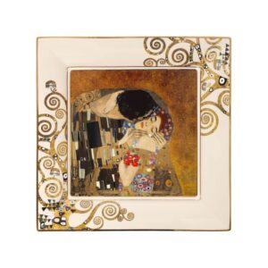 The Kiss patera 30 x 30 cm Gustav Klimt Goebel