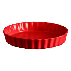 Czerwone głębokie naczynie do tarty 32 cm Emile Henry