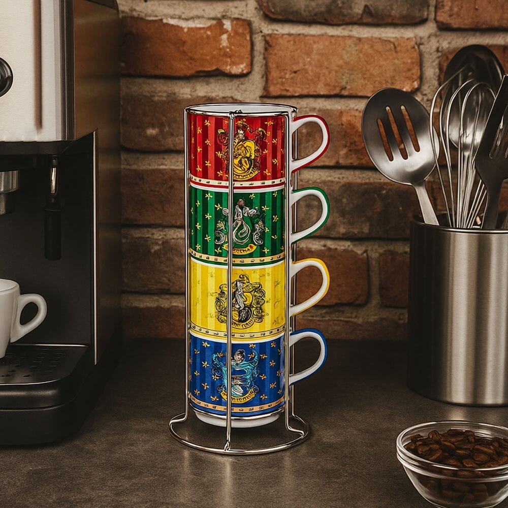 kubki Harry Potter w kuchennej aranżacji